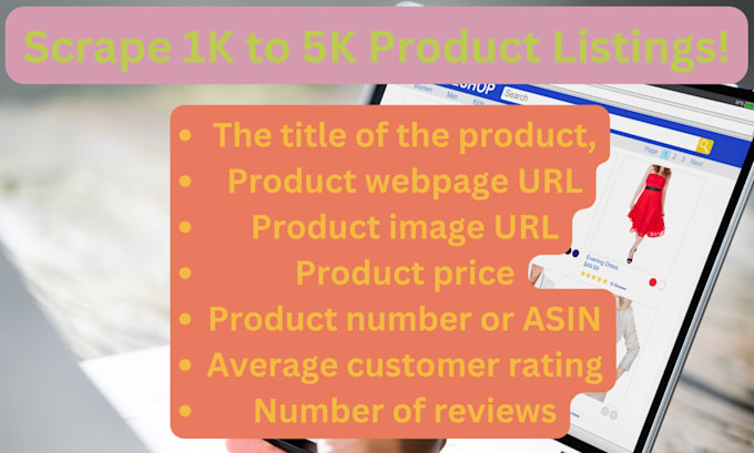 scrape product data and images from ecommerce sites