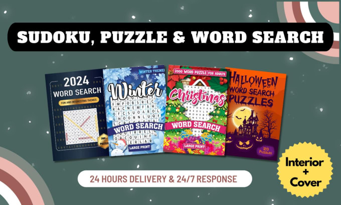 Create word search mazes sudoku crossword puzzle activity book on