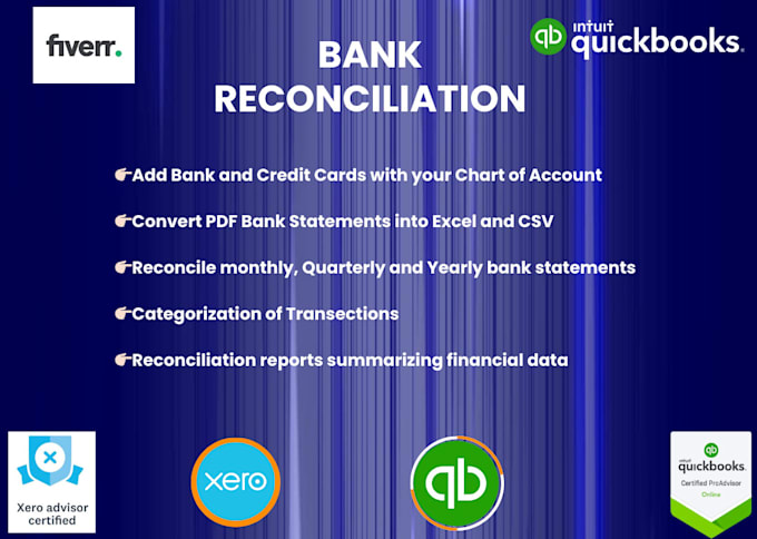 do bank reconciliation using quickbooks online and xero