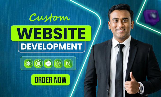 do custom website development as full stack web developer, business website
