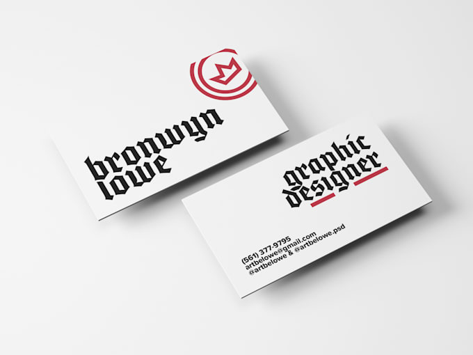 Design custom business cards by bronwynlowe fiverr