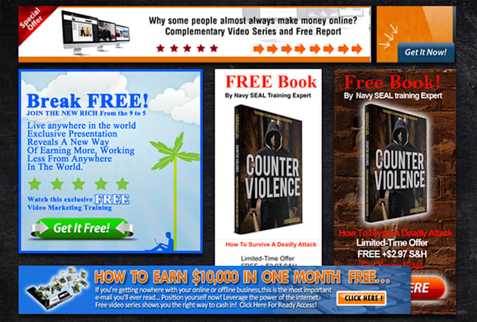 design eye catchy banner ads