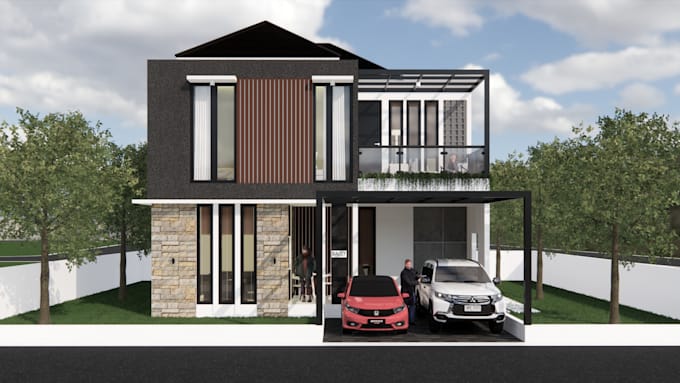Render exterior and interior from sketchup by Satriabagasp | Fiverr