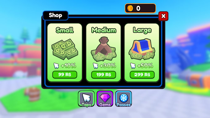 create professional UI design for roblox game