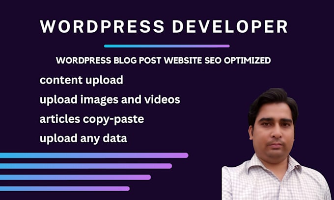 do blog posts, article posting on your wordpress post