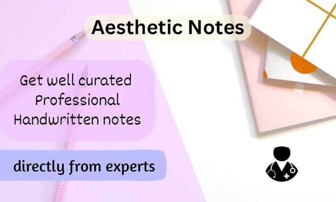 make aesthetic handwritten study notes for any medical subject