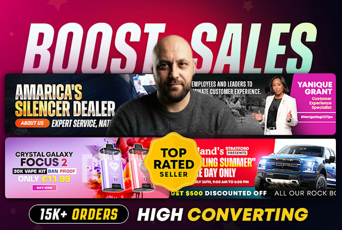 design high converting website banners for shopify stores