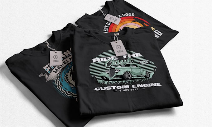 do custom fishing hunting bike car gym t shirt design