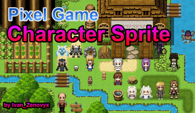 make character sprites in rpg maker mv mz or custom style