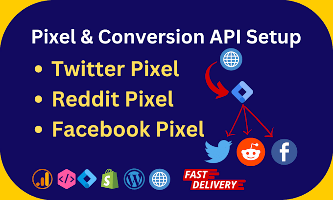 setup reddit pixel, twitter pixel with gtm in 2 hours