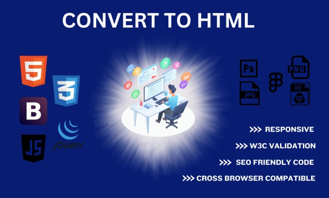 Convert psd to html figma to html multiple page website by Ab_asif | Fiverr