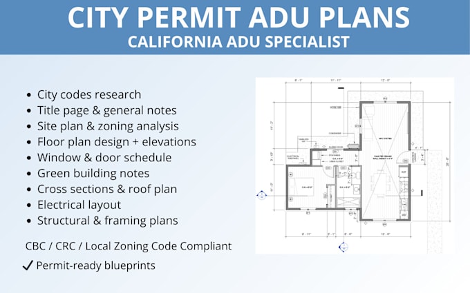 create adu architectural plans for approval across california