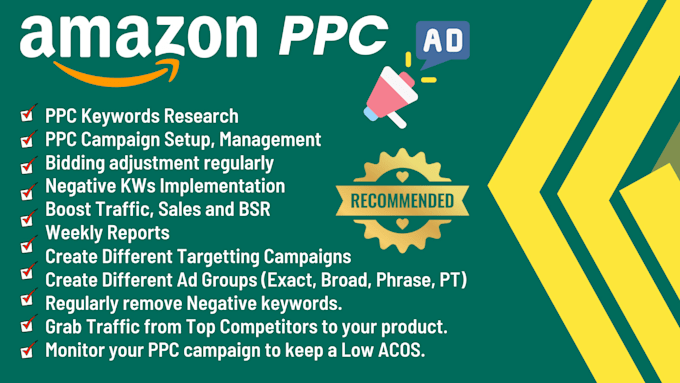 setup, optimize, and scale your amazon PPC ads for better acos and high ROI
