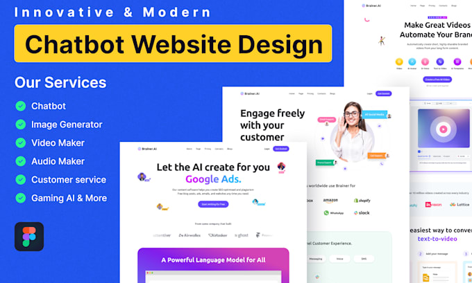 Design chatbot landing page, website in figma by D_delowar | Fiverr