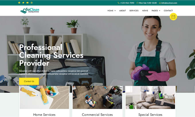 design janitorial website house cleaning website carpet cleaning website