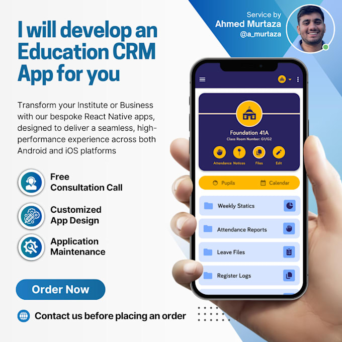 Build a crm app for education or any other department by A_murtaza | Fiverr