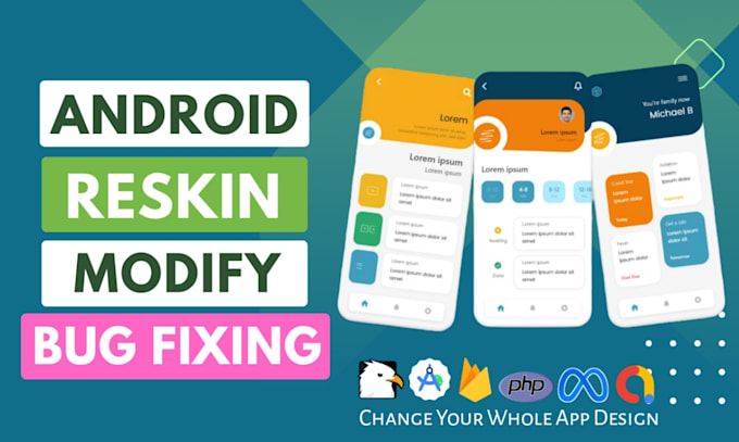 do reskin android app, customize and modify android app in android studio