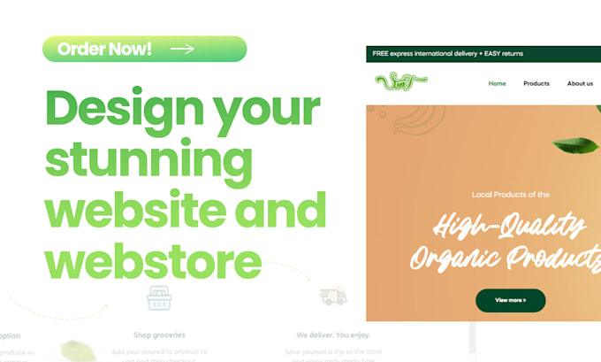design and create modern and clean website and webstore