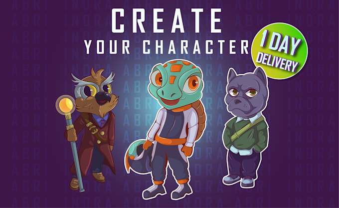 anthropomorphic character for merchandise