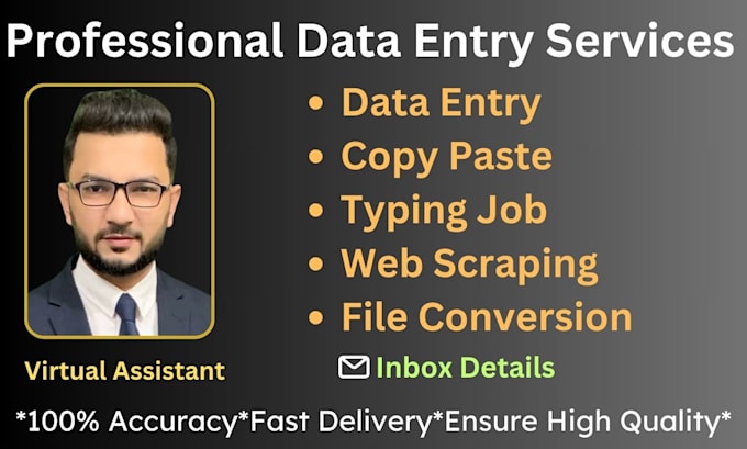 do data entry web scraping copy paste file conversion