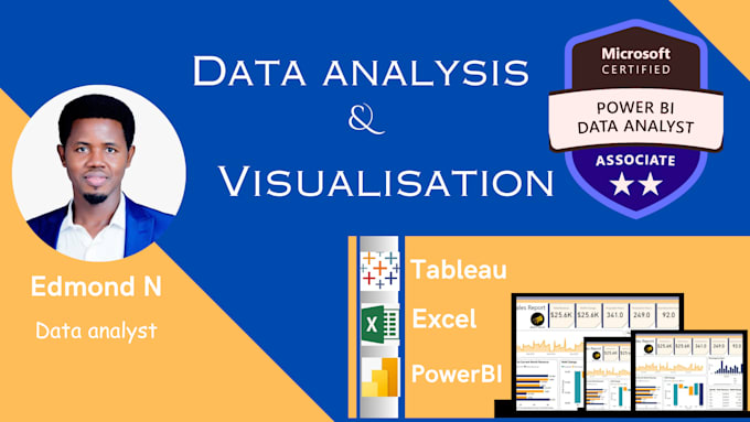 do data analytics and create excel or power bi dashboards with KPI for you