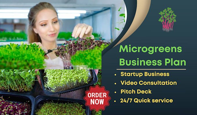 write microgreens business plan for startup business