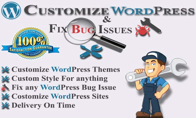 fix wordpress errors and html css issues