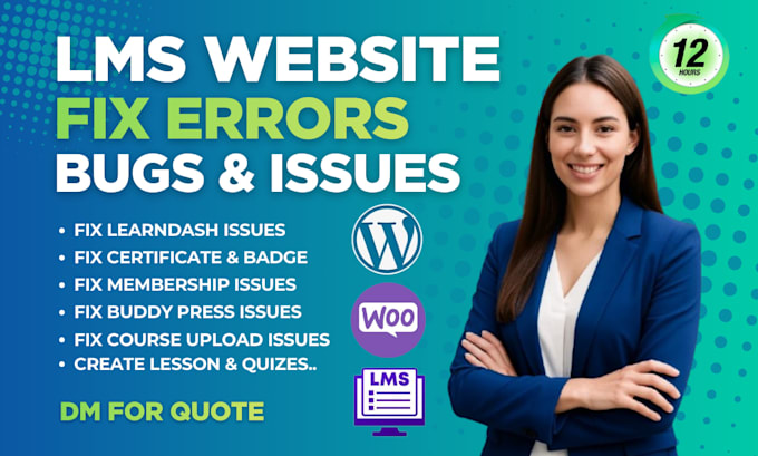fix errors in wordpress lms website with learndash lms issues in 24 hours