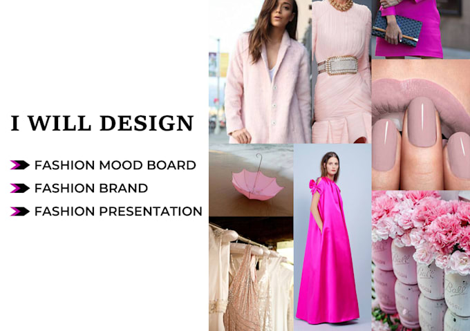 make fashion mood board, fashion brand guideline and fashion presentation