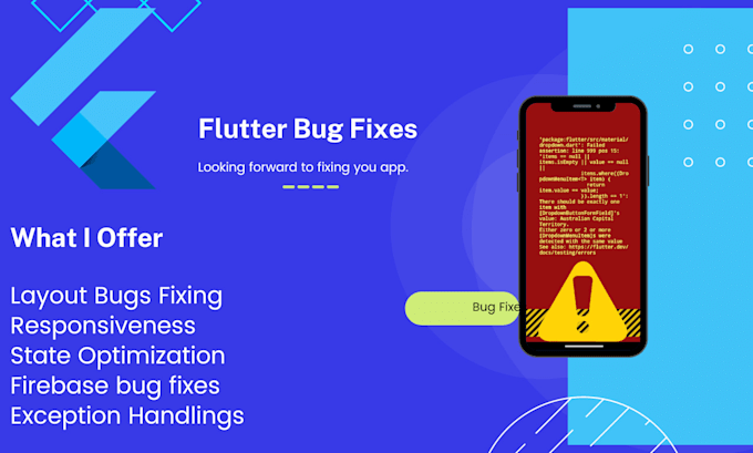 Fix bugs and issues in flutter mobile application by Arsam_flutter | Fiverr