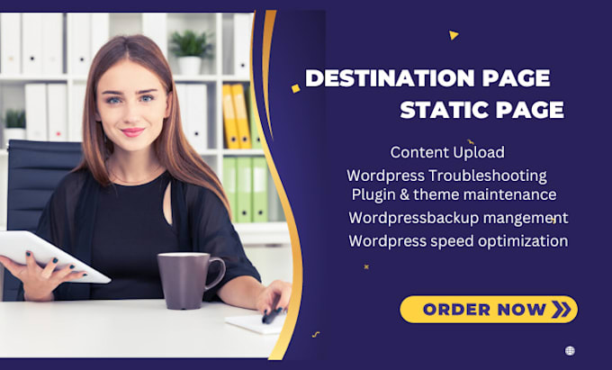 design awesome static page wordpress ,landing ,page website and  online store