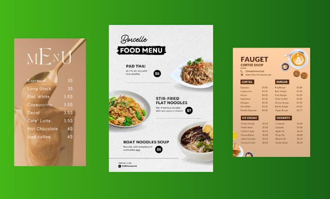 Design modern menu restaurant menu digital menu bro by Ahmed3004 | Fiverr