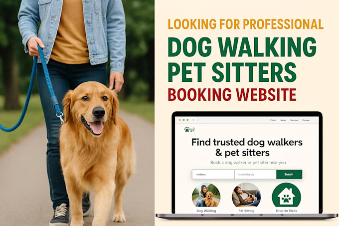 built professional dog walking pet sitter booking website