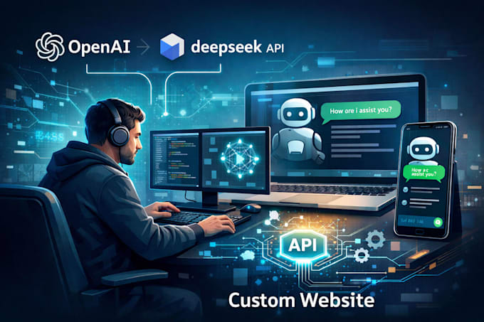 be ai developer to integrate the ai, openai chatgpt,deepseek API in the app,web