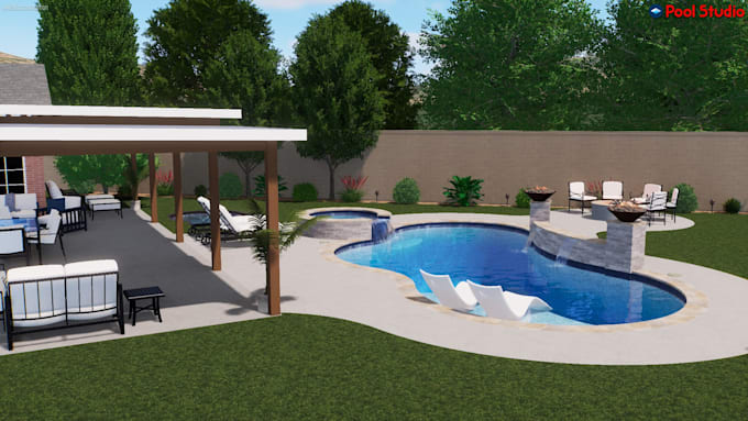 do 2d and 3d design for swimming pool ,spa