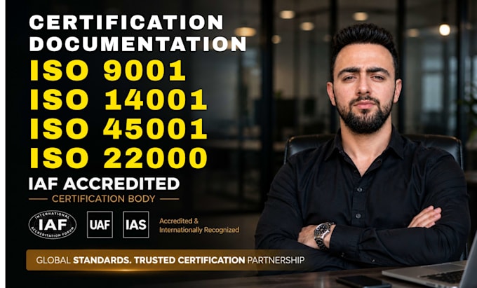 provide iso 9001, 14001, 45001, 22000 certification