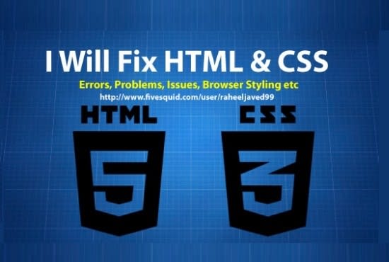 Fix css html codes bugs and issues by Rockstar37 | Fiverr