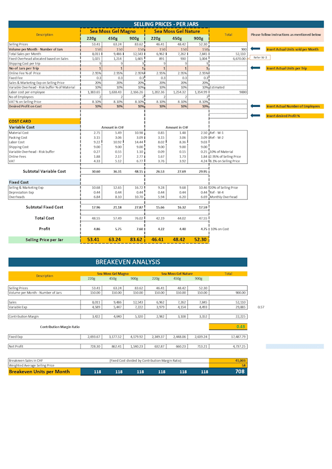 build pricing tool or price calculator with cost breakdown