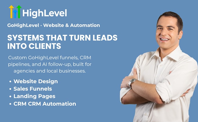 build gohighlevel website, sales funnel, landing page, and automation