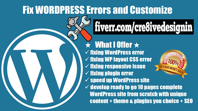 fix WORDPRESS Errors, Issues and Customization