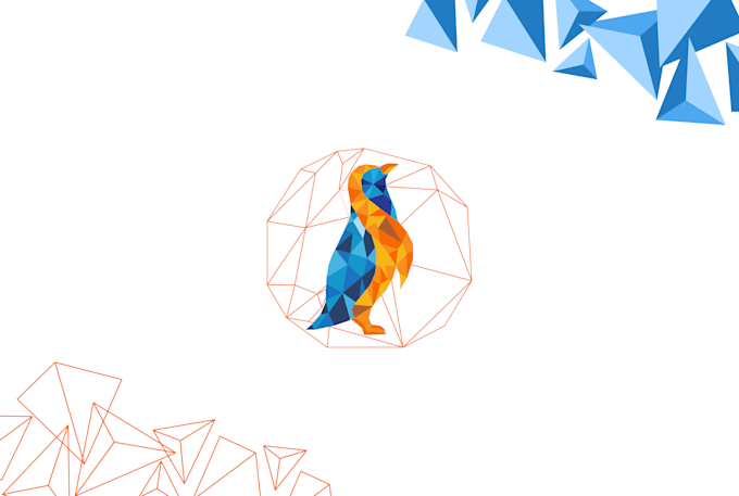 design fantastic low poly, polygon and geometric logo