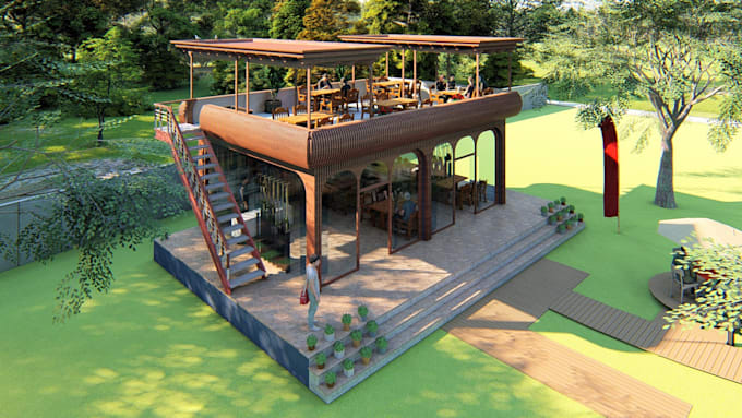 make any 3d model in sketchup, revit and render animate it