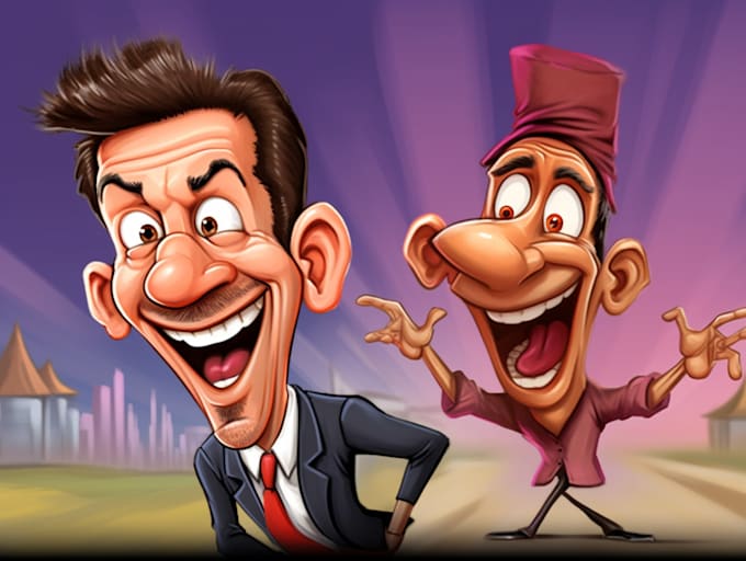 Draw a caricature of you a friend or a loved one by Sleotuar Fiverr