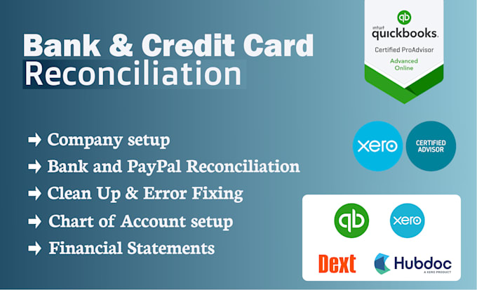 do reconciliation, error fixing in quickbooks and xero