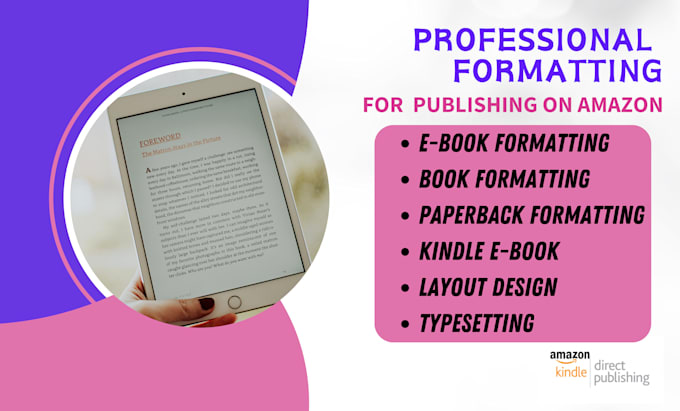 format your book for kindle direct publishing KDP and epub