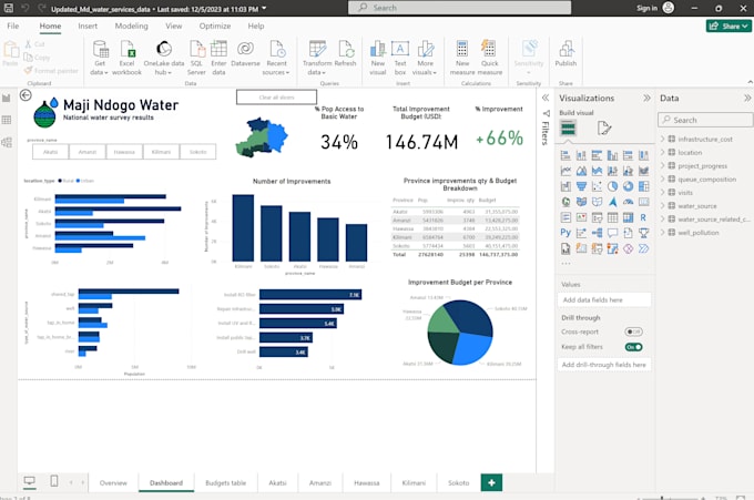 build any automated dashboard for you on power bi or excel