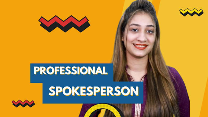 be your professional female video spokesperson