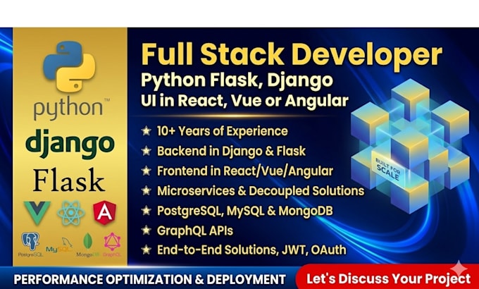 develop full stack web applications using python django and react