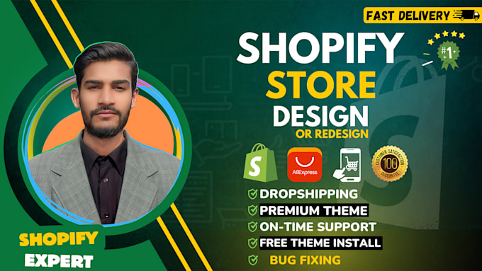 create a shopify website, shopify store design or redesign