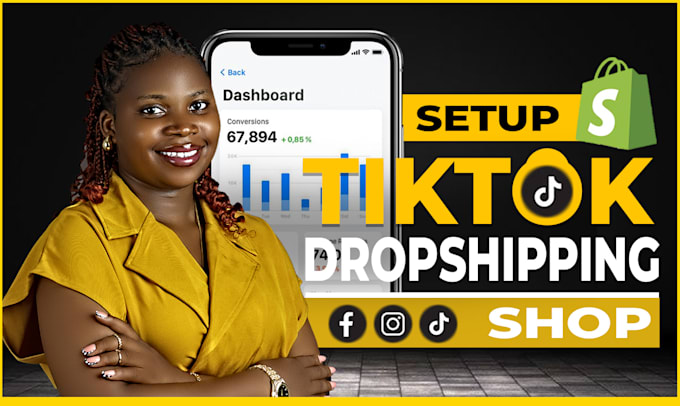 setup and optimize tiktok dropshipping, setup facebook shop and instagram shop